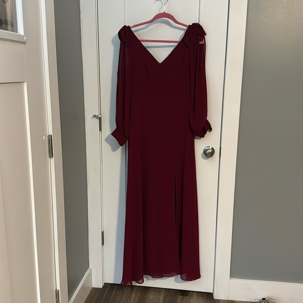 Red dress almost wine color.​​​​​​​​ - Picture 2 of 4